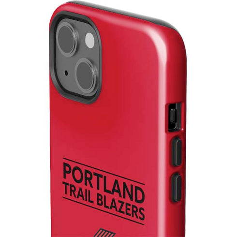 NBA Portland Trail Blazers Standard - Red iPhone 15 Impact Case